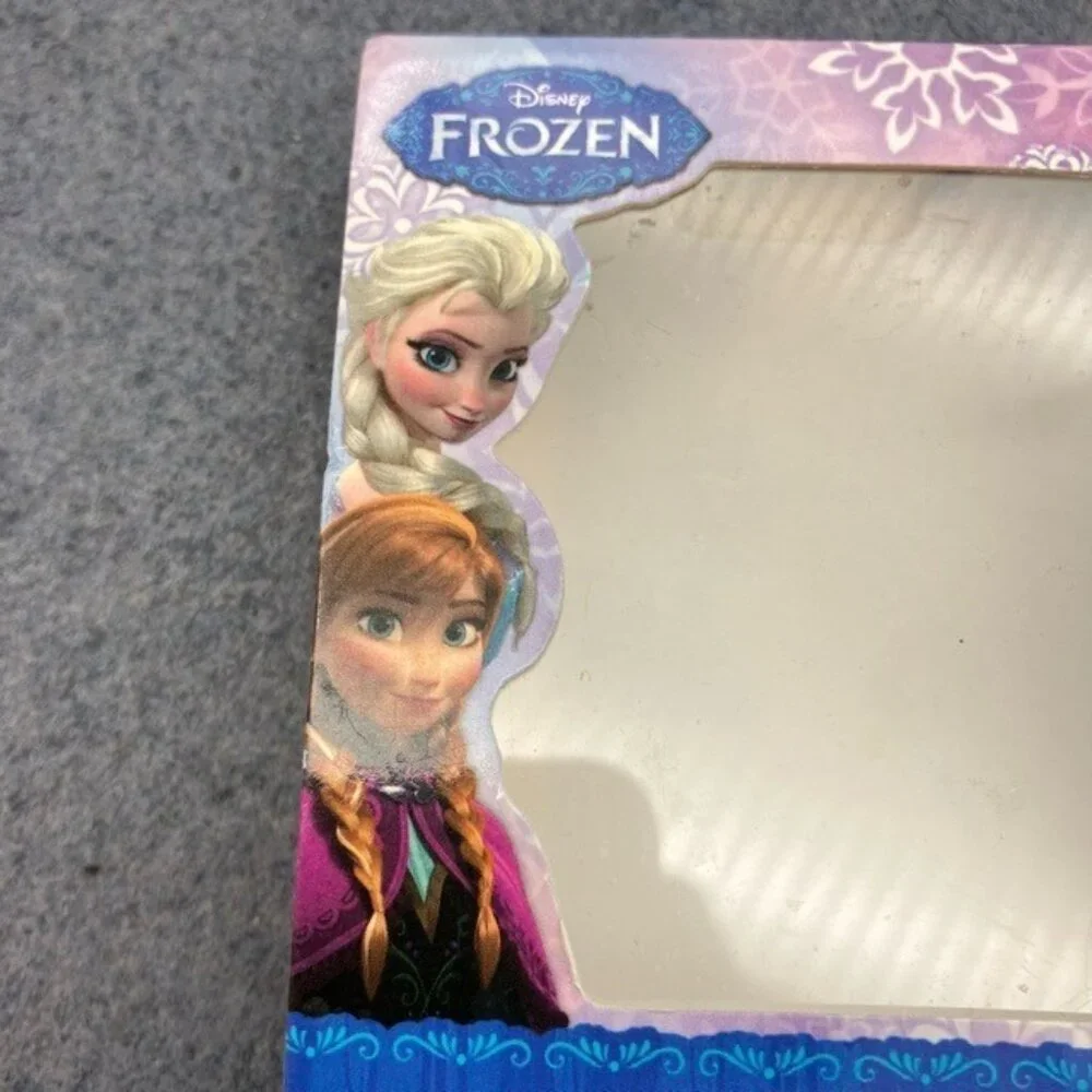 Disney Frozen Stud Earring Set Box 3 Pair Heart Crown Gem Kids Pink Purple Glam
